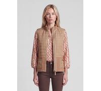 Steppweste RABE "Weste", Damen, Gr. 44, beige (braun), Obermaterial: 42% Polyester, 40% Viskose, 18% Polyamid. Rückenteil: 100% Polyester. Futter: 100% Polyester. Besatz: 100% Polyester, unifarben, We