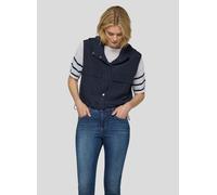 Steppweste RABE "Weste", Damen, Gr. 46, blau (dunkelblau), 90%Lyocell (TENCEL™) 10%Polyamid 55%Polyester 45%Viskose, unifarben, Westen Steppweste (63692713-46) dunkelblau