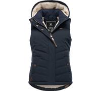 Steppweste RAGWEAR "Hesty", Damen, Gr. XS (34), blau (aquablau), Außenmaterial: 100% Polyester; Innenfutter: 100% Polyester; Wattierung: 100% Polyester, tailliert Po-bedeckend, hoch geschlossener Auss