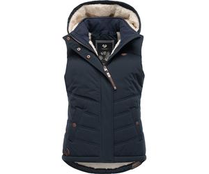 Steppweste RAGWEAR "Hesty", Damen, Gr. XXL (44), blau (aquablau), Außenmaterial: 100% Polyester. Innenfutter: 100% Polyester. Wattierung: 100% Polyester, tailliert Po-bedeckend, hoch geschlossener Aus