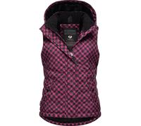 Steppweste RAGWEAR "Hesty Print", Damen, Gr. S (36), pink (fuchsia), Obermaterial: 100% Polyester. Innenfutter: 100% Polyester. Wattierung: 100% Polyester, gerade hüftbedeckend, hoch geschlossener Aus
