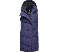 Steppweste RAGWEAR "Pavla Vest" Gr. XL (42), lila Damen Westen Longwesten stylische Winterweste mit Teddyfutter und Kapuze (98569738-XL)