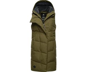 Steppweste RAGWEAR "Pavla Vest", Damen, Gr. XXL (44), grün (helloliv), Außenmaterial: 100% Polyester. Innenfutter: 100% Polyester. Wattierung: 100% Polyester, figurbetont ca. Mitte Oberschenkel, Weste