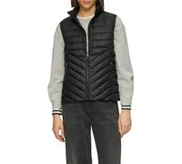 Steppweste S.OLIVER, Damen, Gr. 38, schwarz, Steppware, Obermaterial: 100% Polyester. Futter: 100% Polyester, Strukturmuster, casual, regular fit taillenbedeckt, Westen, mit Stehkragen (14002234-38) s