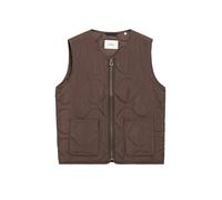 Steppweste S.OLIVER, Damen, Gr. L, schwarz braun, Steppware, Obermaterial: 100% Polyester, unifarben, bequem hüftbedeckend, Rundhals, Westen Steppweste, Leichte Weste mit Reißverschluss (75479247-L) s