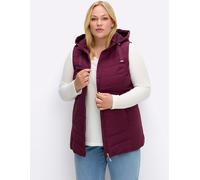 Steppweste SHEEGO, Damen, Gr. 44, lila (burgund), 100% Polyester, Wattierung:100% Polyester, unifarben, Westen Steppweste (22919256-44) burgund