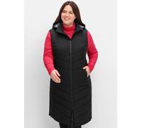 Steppweste SHEEGO, Damen, Gr. 56, schwarz, 100% Polyamid, Taschenfutter:100% Polyester, Wattierung:100% Polyester, unifarben, Westen Steppweste (43569603-56) schwarz