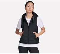 Steppweste SKECHERS "SKECHERS PERFORMANCE ELITE HOODED VEST", Damen, Gr. S, schwarz, Obermaterial: 100% Polyester, Westen Steppweste (34291748-S) schwarz