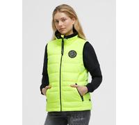Steppweste SOCCX, Damen, Gr. M, gelb, Steppware, Material: 100% Polyamid, Futter: 100% Polyester, Füllung: 100% Polyester, unifarben, regular fit normal, Westen Steppweste, mit Reißverschlusstaschen (