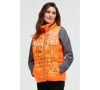 Steppweste SOCCX, Damen, Gr. XS, brilliant orange neon, Steppware, Material: 100% Polyester, Futter: 100% Polyamid, Füllung: 100% Polyester, bedruckt, slim fit normal, Westen Steppweste, mit integrier