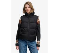 Steppweste SUPERDRY "BORG LINED GILET", Damen, Gr. XS, schwarz, Web, Obermaterial: 100% Nylon, unifarben, regular fit normal, Westen Steppweste, Kunstfaser, regular fit (12948629-XS) schwarz