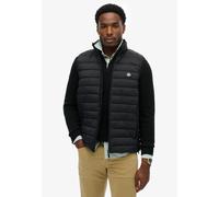 Steppweste SUPERDRY "Fuji Lite Padded Gilet", Herren, Gr. L, schwarz, Steppware, Obermaterial: 100% Nylon, unifarben, normal normal, ohne Ausschnitt, Westen Steppweste, Steppware, normal geschnitten (