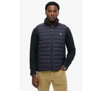 Steppweste SUPERDRY "Fuji Lite Padded Gilet", Herren, Gr. S, eclipse navy, Steppware, Obermaterial: 100% Nylon, unifarben, normal normal, ohne Ausschnitt, Westen Steppweste, Steppware, normal geschnit