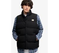 Steppweste SUPERDRY "NON HOOD SHORT EVEREST GILET", Herren, Gr. XL, jet schwarz, Web, Obermaterial: 100% Nylon, unifarben, regular fit normal, Westen Steppweste, mit Obermaterial aus Nylon, Regular Fi