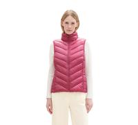 Steppweste TOM TAILOR, Damen, Gr. XS, pink (pink velvet), Steppware, Obermaterial: 100% Polyamid. Futter: 100% Polyester, unifarben, regular fit taillenbedeckt, ohne Ausschnitt, Westen Steppweste, mit