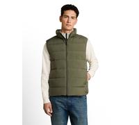 Steppweste TOM TAILOR DENIM, Herren, Gr. XXL, urban olive grün, Web, Obermaterial: 100% Polyester. Futter: 100% Polyester, unifarben, normal hüftbedeckend, Rundhals, Westen Steppweste, mit Stehkragen