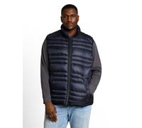 Steppweste TOM TAILOR PLUS, Herren, Gr. 4XL, blau (sky captain blau), Steppware, Obermaterial: 100% Polyester. Futter: 100% Polyester, unifarben, bequem hüftbedeckend, Rundhals, Westen Steppweste, mit