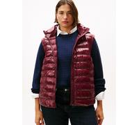 Steppweste TOMMY HILFIGER CURVE "CRV LW PADDED SLIM VEST", Damen, Gr. 46, rot (deep burgundy), Steppware, Obermaterial: 100% Nylon. Futter: 100% Polyamid. Wattierung: 100% Polyester, unifarben, slim f