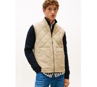 Steppweste TOMMY HILFIGER "DIAMOND QUILTED VEST", Herren, Gr. XXL, grün (sandalwood), Web, Obermaterial: 100% Polyamid, Westen Steppweste, mit Rautenmuster (31465926-XXL) sandalwood