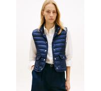 Steppweste TOMMY HILFIGER "FEMININE LW DOWN VEST", Damen, Gr. XL (46), schwarz night navy, Web, Obermaterial: 100% Nylon, unifarben, regular fit normal, Westen Steppweste, mit aufgesetzten Taschen (75