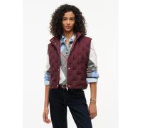 Steppweste TOMMY HILFIGER "LW DOWN FLAG QUILT VEST", Damen, Gr. L (42/44), bunt (deep burgundy), Steppware, Obermaterial: 100% Polyester. Futter: 100% Polyester. Füllung: 90% Daunen, 10% Federn, unifa