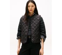 Steppweste TOMMY HILFIGER "LW PADDED REG QUILTED VEST", Damen, Gr. S (36), schwarz, Steppware, Obermaterial: 100% Nylon, unifarben, casual, hüftlang, V-Ausschnitt, Westen (95271446-S) schwarz