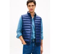 Steppweste TOMMY HILFIGER "MIX MEDIA", Herren, Gr. L, carbon navy, Sweatware, Obermaterial: 72% Baumwolle, 28% Polyester, normal normal, Westen Steppweste, Stehkragen, 2-Wege-Reißverschluss (89478543-