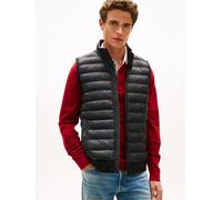 Steppweste TOMMY HILFIGER "MIX MEDIA", Herren, Gr. L, schwarz, Sweatware, Obermaterial: 72% Baumwolle, 28% Polyester, normal normal, Westen Steppweste, Stehkragen, 2-Wege-Reißverschluss (38587558-L) s