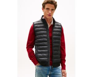 Steppweste TOMMY HILFIGER "MIX MEDIA", Herren, Gr. XXL, schwarz, Sweatware, Obermaterial: 72% Baumwolle, 28% Polyester, normal normal, Westen Steppweste, Stehkragen, 2-Wege-Reißverschluss (38587558-XX