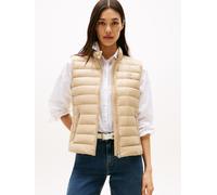 Steppweste TOMMY HILFIGER "UL DOWN REG MOCK NK VEST", Damen, Gr. L (40), beige, Web, Steppware, Obermaterial: 100% Polyamid, unifarben, casual, regular fit normal, Westen (44435740-L) beige