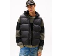 Steppweste TOMMY JEANS "TJM ESSENTIAL DOWN VEST EXT", Herren, Gr. XXL, schwarz, Web, Obermaterial: 100% Nylon. Futter: 100% Polyester. Füllung: 100% Daunen, Westen Steppweste, abnehmbare Kapuze mit Ko