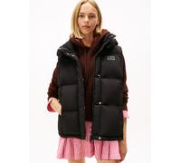 Steppweste TOMMY JEANS "TJW ALASKA GRID DOWN VEST", Damen, Gr. M (38), schwarz, Web, Obermaterial: 100% Polyester, unifarben, regular fit, hoch geschlossener Ausschnitt, Westen Steppweste (36010248-M)