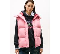 Steppweste TOMMY JEANS "TJW ALASKA GRID DOWN VEST", Damen, Gr. XL (42), rosa (mystic pink), Web, Obermaterial: 100% Polyester, unifarben, regular fit, hoch geschlossener Ausschnitt, Westen Steppweste