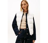 Steppweste TOMMY JEANS "TJW ESSENTIAL PUFFER VEST SHINY", Damen, Gr. M (38), weiß (ancient weiß), Steppware, Obermaterial: 100% Nylon, unifarben, regular fit, Westen Steppweste (41916026-M) ancient we