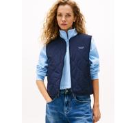 Steppweste TOMMY JEANS "TJW ONION QUILT VEST", Damen, Gr. M (38), blau (schwarz night navy), Web, Obermaterial: 100% Polyamid, unifarben, Rundhals, Westen Steppweste (63878639-M) schwarz night navy