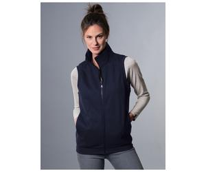 Steppweste TRIGEMA "TRIGEMA Weste aus bequemem Sweat-Material", Damen, Gr. 3XL, blau (navy), 70% Baumwolle, 30% Polyester, Westen Steppweste (84479057-XXXL) navy