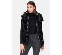 Steppweste TRUEPRODIGY "Darko F Reflektierender Innenkragen Kapuze extra große Seitentaschen", Damen, Gr. XL, schwarz, Obermaterial: 100% Polyester PES., slim fit, Westen Steppweste (32968057-XL) schw