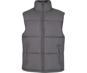 Steppweste URBAN CLASSICS "Urban Classics Basic Puffer Vest", Herren, Gr. 3XL, grau (cloudgrau), 100% Polyamid, Rundhals, Westen Steppweste (27240102-XXXL) cloudgrau