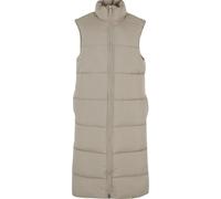 Urban Classics Ladies Long Puffer Vest in Gr. XS in Beige