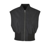 Urban Classics Ladies Recycled Short Bomber Vest in Gr. 5XL in Schwarz