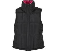 Urban Classics Ladies Reversible Cropped Puffer Vest Black/fuchsia Größe: XS | Gilets Outlet | Damen | Schwarz