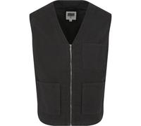 Urban Classics Herren Weste Organic Cotton Vest, Bio-Baumwolle, Regular Fit, Schwarz XXL