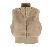 Urban Classics Damen Weste Ladies Cropped Faux Fur Vest, kurz geschnittene Damenweste aus Kunstfell, Größen XS - XL