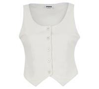 Steppweste URBAN CLASSICS "Urban Classics Ladies Jersey Vest", Damen, Gr. XL, weiß (sanftes weiß), 100% Polyester, Westen Steppweste (95897204-XL) sanftes weiß