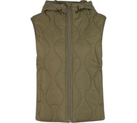 Steppweste URBAN CLASSICS "Urban Classics Ladies Super Light Puffer Vest", Damen, Gr. S, grün (olive), 100% Polyester, Westen Steppweste (53851834-S) olive