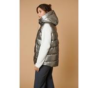 Steppweste ZABAIONE "Vest Tr44ista", Damen, Gr. L, platin, Steppware, Obermaterial: 100% Polyester, glänzend, unifarben, Po-bedeckend, Westen Steppweste, im Glanz-Look (61767320-L) platin