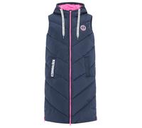 Steppweste ZWILLINGSHERZ "Strandglück", Damen, Gr. XL, blau (marine), Steppware, Obermaterial: 100% Polyester, normal knielang, ohne Ausschnitt, Westen Steppweste, Doppel-Zipper, Kontrastdetails, Eing