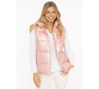 Steppweste ZWILLINGSHERZ "Zwillingsherz", Damen, Gr. XXL, hellrosa, Web, Obermaterial: 100% Nylon, Glitzerstreifen, glänzend, unifarben, hüftbedeckend, ohne Ausschnitt, Westen Steppweste, Frontreißver