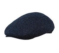 Sterkowski Alex Harris Tweed Mütze | Schiebermütze Herren | Flat Cap Men Schirmmütze Männer Winter Kappe Gatsby Mütze 61 cm Blau