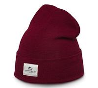 Sterkowski Brass Monkey Strickmütze | 100% Merinowolle Wintermütze für Herren und Damen | Beanie Merino Fisherman Fahrrad Sport Warm Skimütze Arbeitsmütze Wollmütze Hiking Universelle Größe Rot